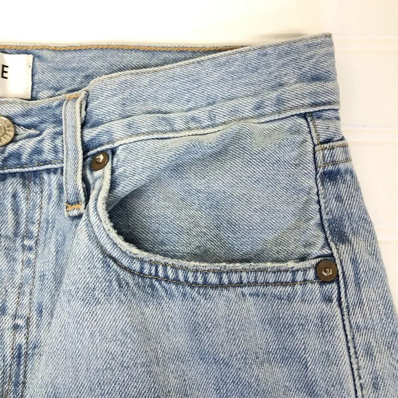 Agolde Riley High Rise Straight Crop Jeans Distressed Womens Size 27 In Shatter - Picture 6 of 11